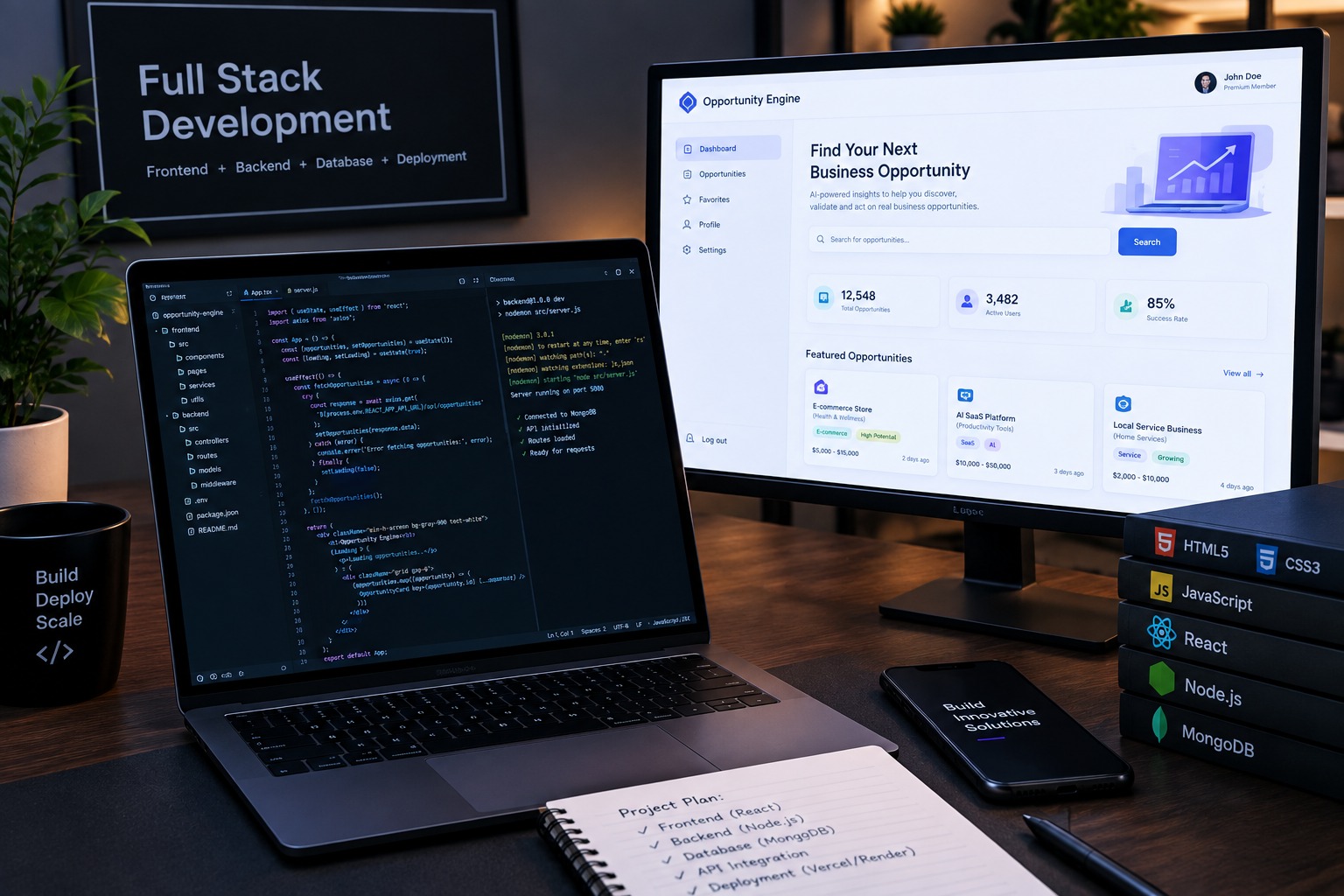 Full-stack development preview